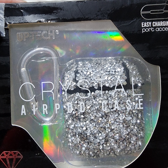 NWT Up-Tech Silver Hard Crystal AirPod Case Airpods Gen 1 & 2 - Picture 2 of 6